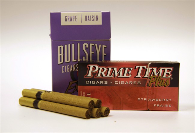 Packages of flavoured cigars are shown in this Oct. 3, 2010 photo. 