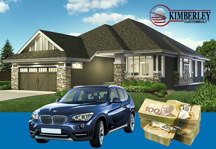 2014 Cash and Cars Lottery Grand Prize Package #1 - Kimberley Custombuilt Showhome in Edmonton, plus 2015 BMW X1 28i SUV and $10,000 cash.