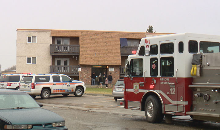 The Saskatoon Fire Department dealt with an odd odour inside an apartment building Sunday.