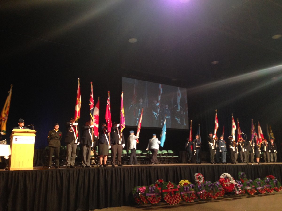 The Remembrance Day ceremony at the Winnipeg Convention Centre was the largest in the city. 