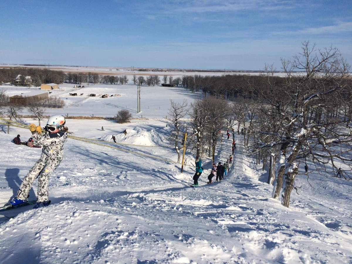 Hundreds spent the day hitting the slopes at Stony Mountain. 