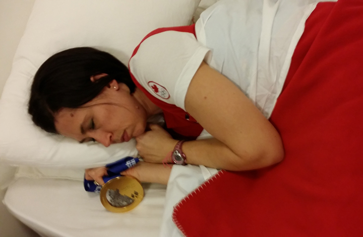 Jill Officer gold medal sleep Olympic