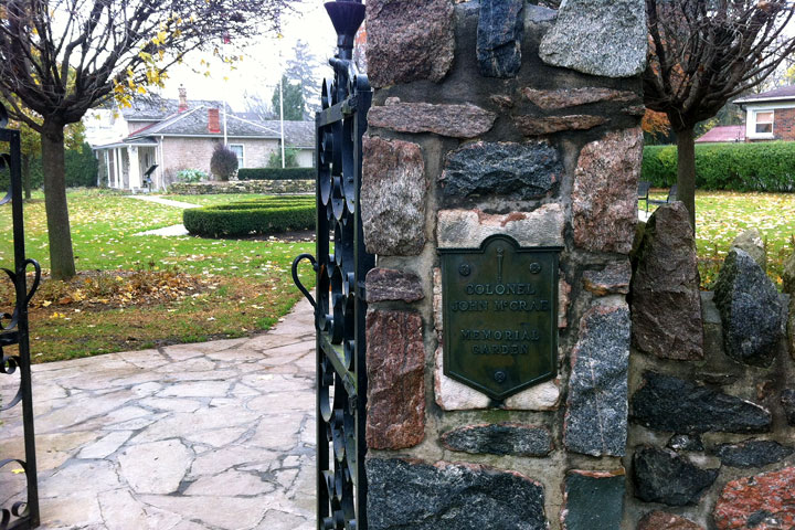 The John McCrae house is pictured in Guelph, Ont., on Nov. 6, 2014.