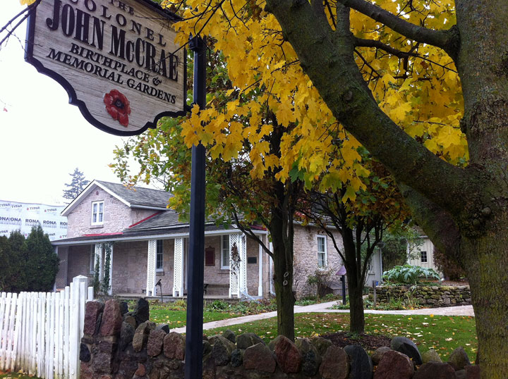 The John McCrae house is pictured in Guelph, Ont., on Nov. 6, 2014.