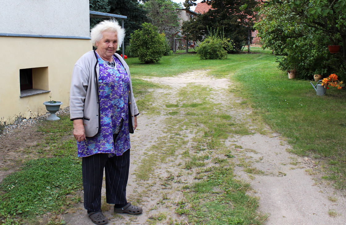 Brigitte Reschke, a resident of Kerkwitz, Germany
