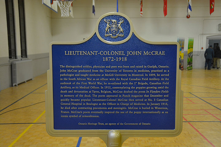 John McCrae honoured in Guelph ahead of Remembrance Day