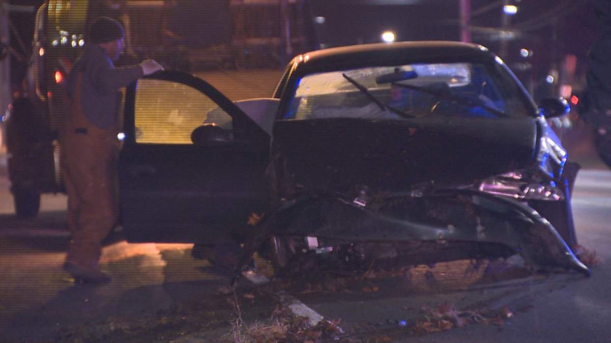 One car was pushed into the ditch on Herring Cove Rd.