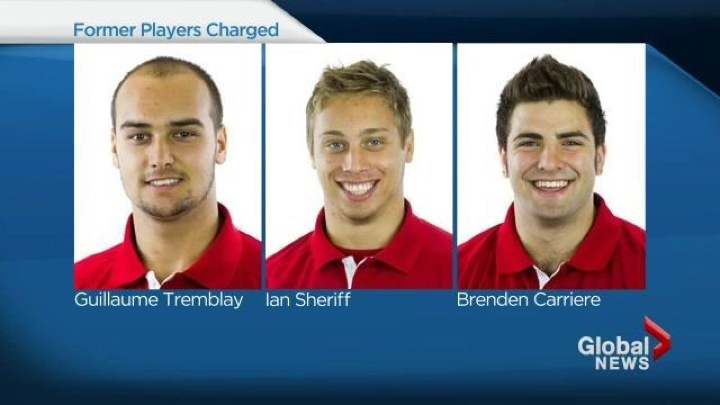 All charges relating to the alleged sexual assault of a Concordia student have been dropped against three McGill University football players.