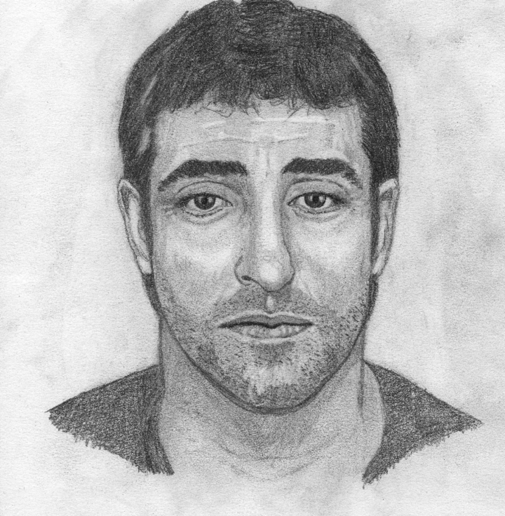 A composite sketch of the suspect involved in an assault in Mill Lake Park.