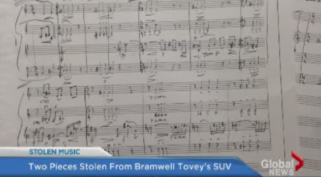 Bramwell Tovey is hoping for any information about his stolen music.