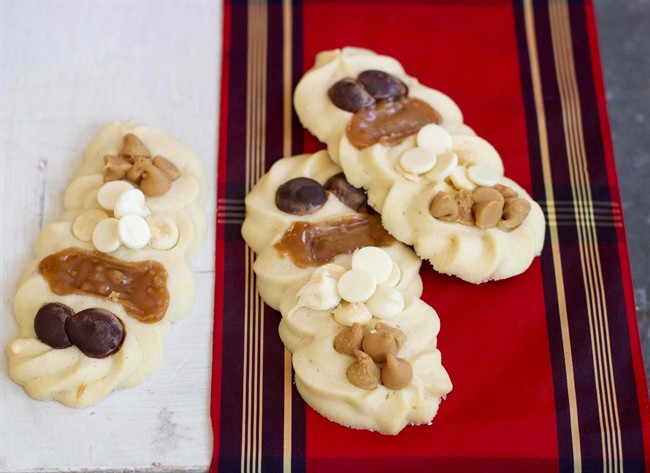 Holiday cookie inspired by Sky Bar candy bars