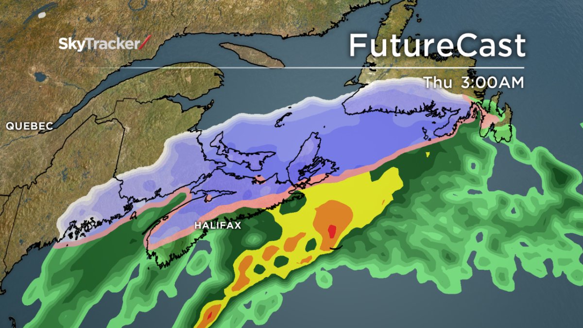 Atlantic Canada can expect 15 to 25 cm of snow Wednesday into Thursday.