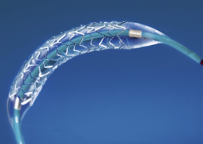 FILE- This undated image provided by Boston Scientific shows the drug-coated Taxus Express Paclitaxel Eluding Coronary Stent System. 
