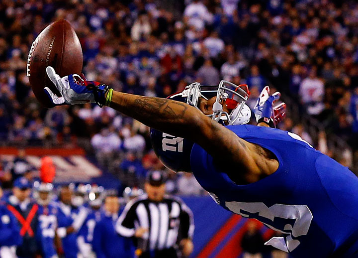 Giants' Odell Beckham Jr. almost recreates amazing 1-handed catch, breaks  NFL record for receiving yards