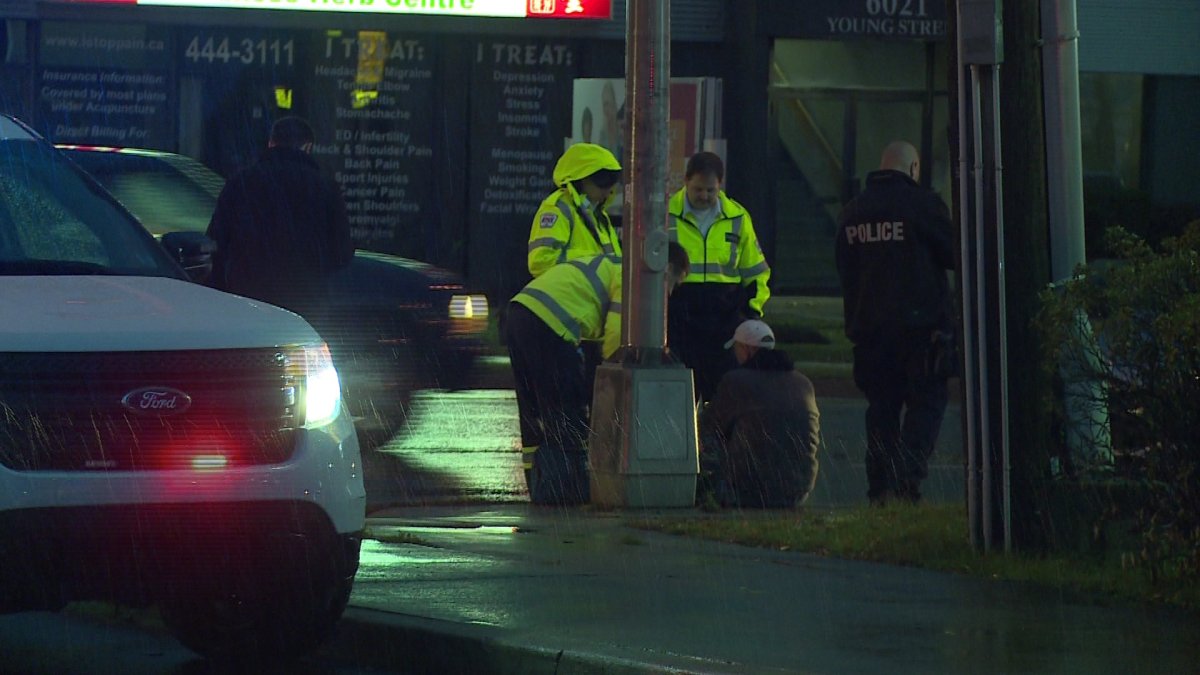 A driver has been ticketed after a 39-year-old man was struck by a car in a Halifax crosswalk early Monday morning.