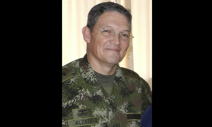 This Aug. 15, 2014 photo released by Colombia's Army press office shows Colombian Army Gen. Ruben Dario Alzate in Colombia. On Saturday, Nov. 29, 2014, Colombia's main rebel group says it's begun the process of freeing Alzate. The move should revive peace talks between the rebels and Colombia's government that are being held in Cuba. 