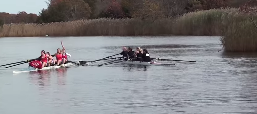 The Snowflake Regatta held in New York state this weekend devolved quickly with a series collisions.