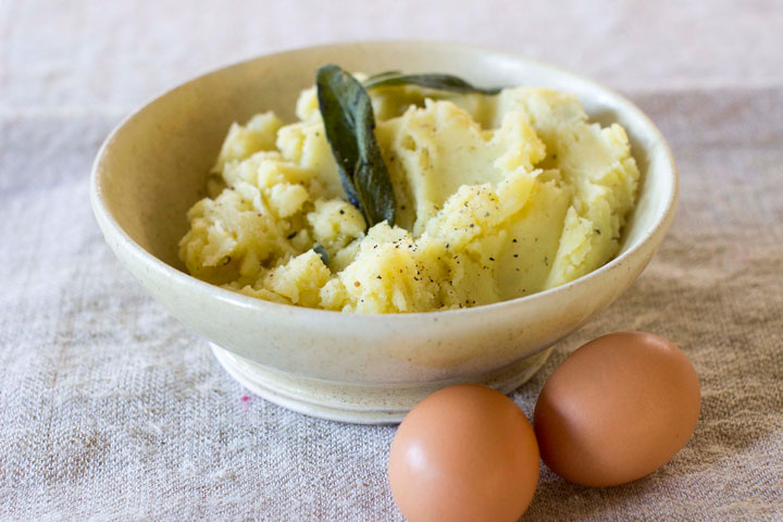 This Oct. 27, 2014 photo shows ultra rich mashed potatoes in Concord, N.H. Use olive oil instead of cream or milk for a result that is richly savory and just a bit peppery.