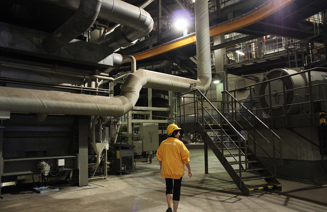 Inside the Schwarze Pumpe power plant in Brandenburg