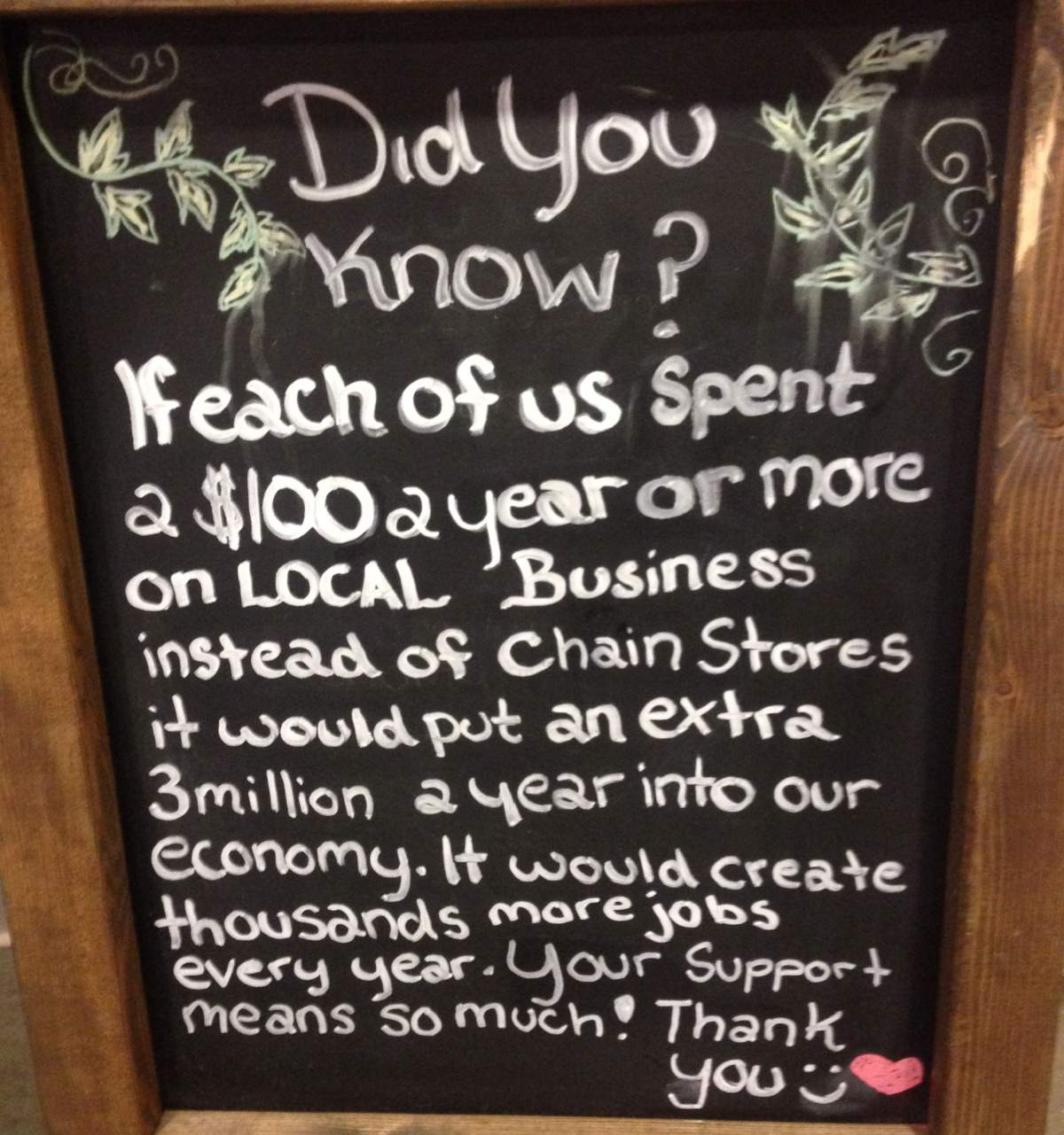 A sign at last weekend’s Make it! The Handmade Revolution sale at the Enjoy Centre in St. Albert.