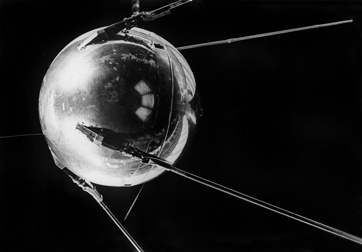Sputnik, seen here, was the first object ever sent into space.