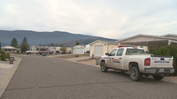RCMP say a gun safe was taken from the 9500 block of Highway 97.