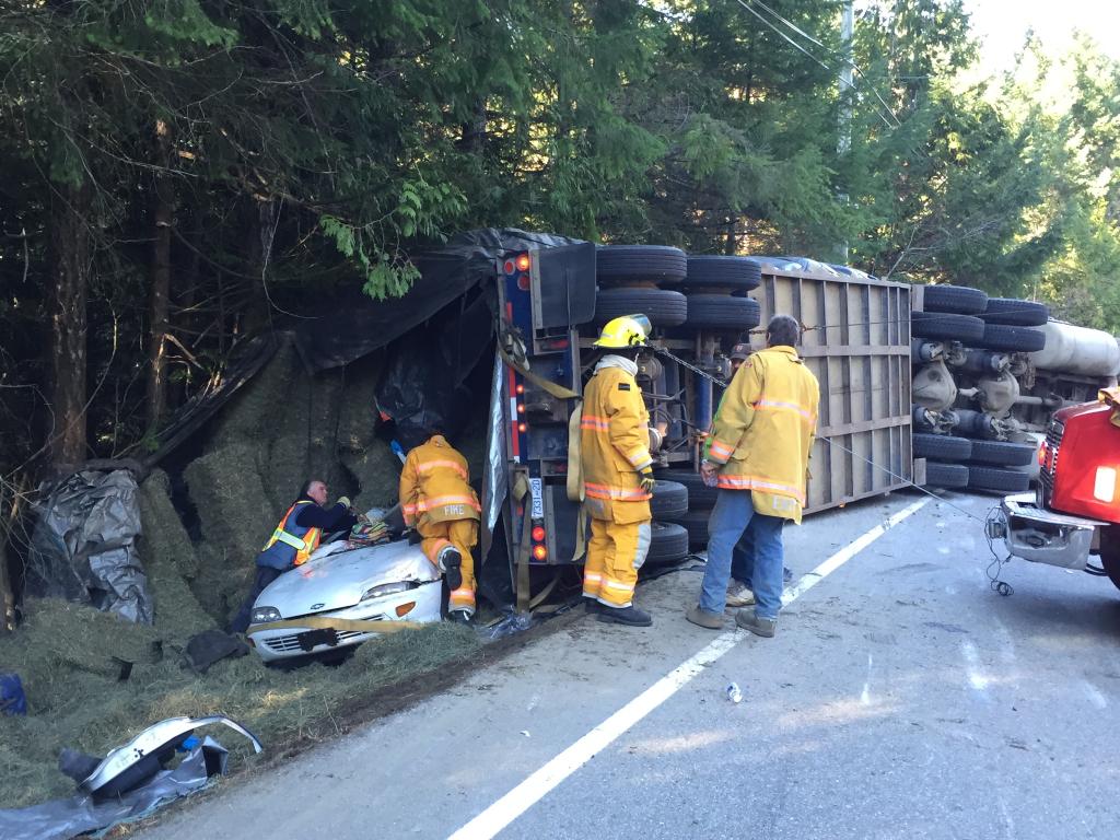 A crash closed Highway 101 for some time on Wednesday.
