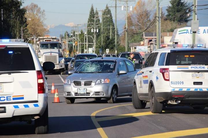 Two male pedestrians in hospital after being struck by a car in Surrey ...