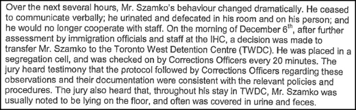 Szamko circumstances of death