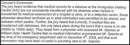 Szamko jury recommendations