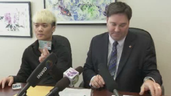 Lucas Wu, left, says a local hair salon violated Canadian laws.