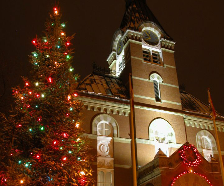 The annual Christmas tree lighting show in Fredericton in this file photo.