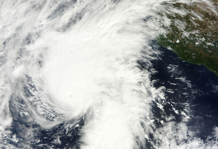 Hurricane Vance off Mexico's west coast on Nov. 3. 