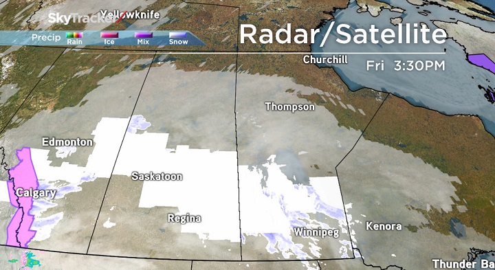 Radar and satellite for Friday Nov. 28th.