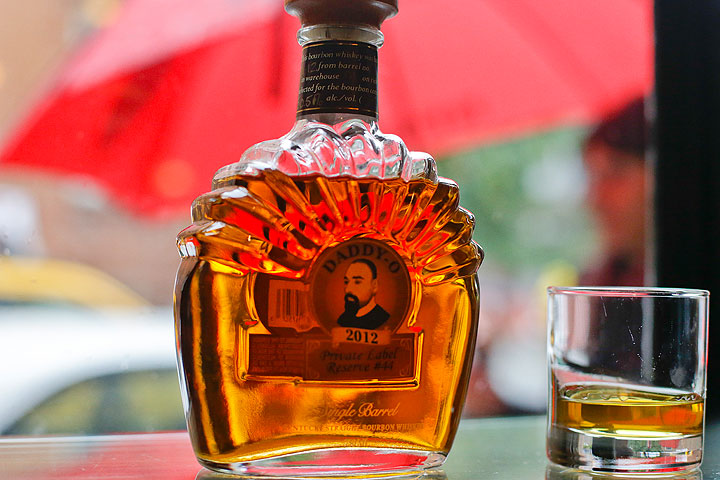 This Oct. 23, 2014 photo shows Daddy-O bourbon at Daddy-O bar in New York. Daddy-O has been slinging whiskey since 1999 and offers over 200 bourbons.