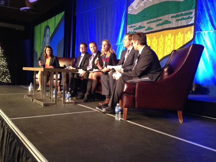Wildrose panel on stage during party's Annual General Meeting in Red Deer Saturday, Nov. 15, 2014.