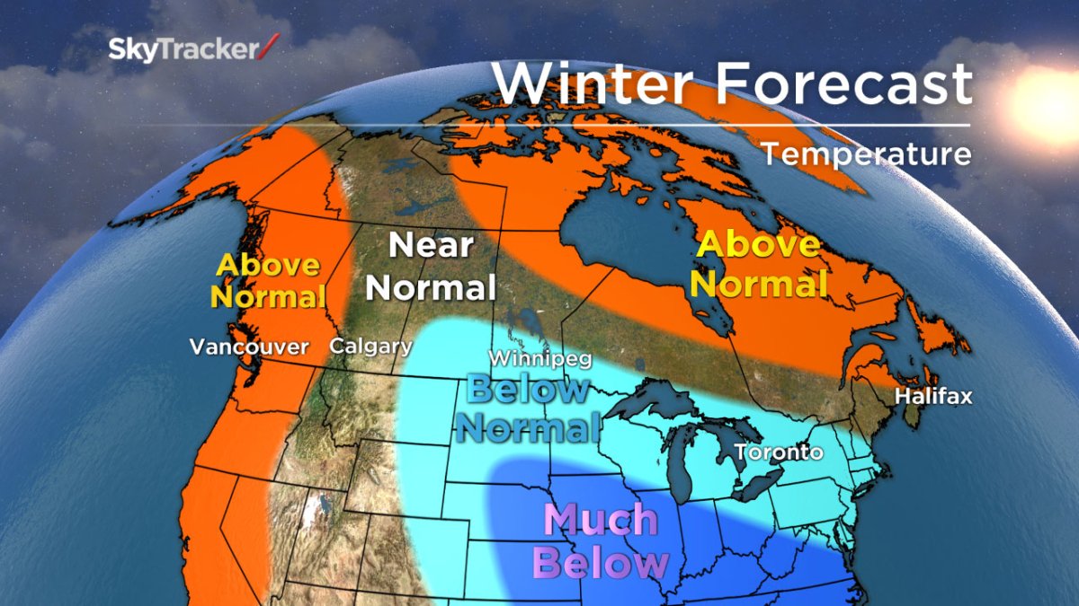 Anthony Farnell's winter temperature forecast.