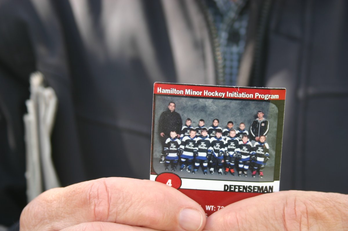 Roma refugee applicant Dominik Tomko is living and working in Hamilton, where his younger son has excelled at hockey. He plays defence.