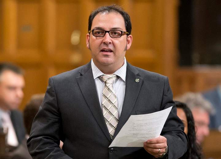 NDP for Sudbury Glenn Thibeault rises during Question Period in the House of Commons in Ottawa, Friday October 19, 2012. 