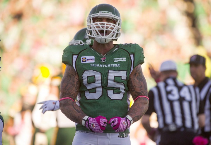 The Saskatchewan Roughriders announced Thursday they have re-signed Canadian defensive end Ricky Foley.
