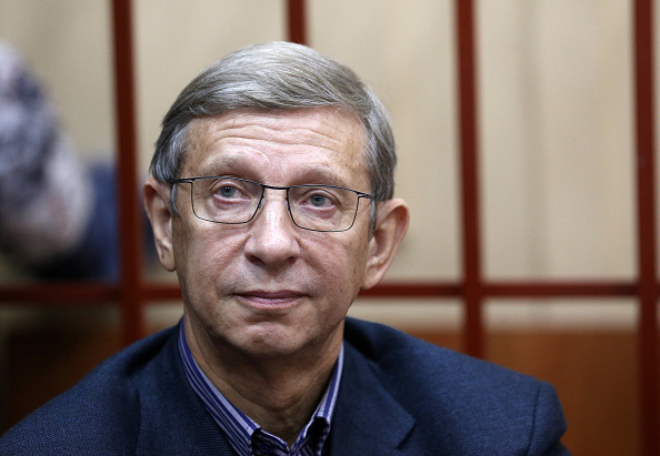 AFK Sistema CEO Vladimir Yevtushenkov looks on during a hearing into investigators' request to extend his house arrest at Moscow's Basmanny District Court, November 14, 2014 in Moscow, Russia.