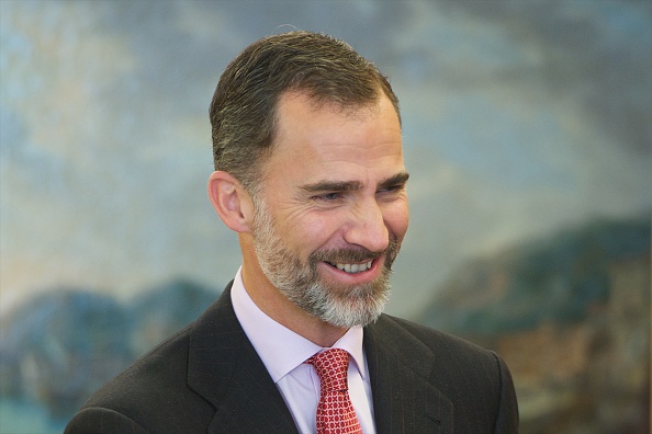 King Felipe VI of Spain receives Academia de las Artes y Las Ciencias Cinematograficas members at the Zarzuela Palace on December 15, 2014 in Madrid, Spain.