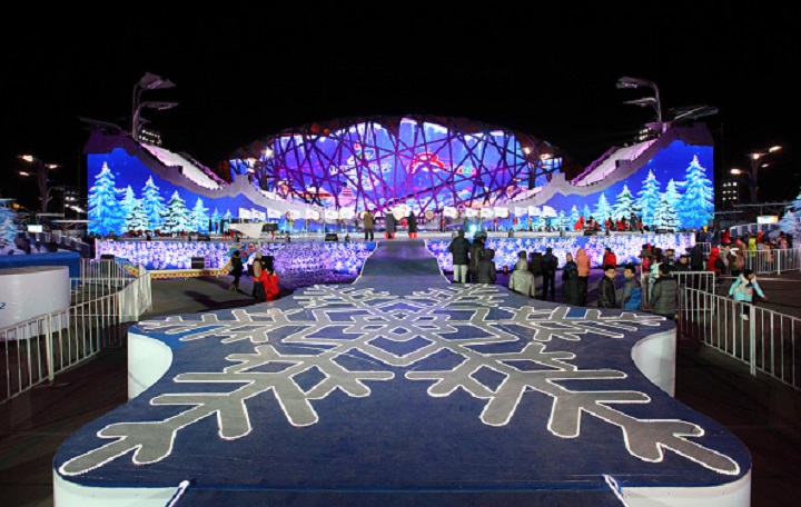 Rehearsal activities are held for the 2015 new year’s Countdown Party at the Bird’s Nest (also known as National Stadium) on December 30, 2014 in Beijing, China.