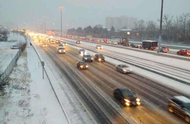 Snow causing slick road conditions in Greater Toronto Area - Toronto ...