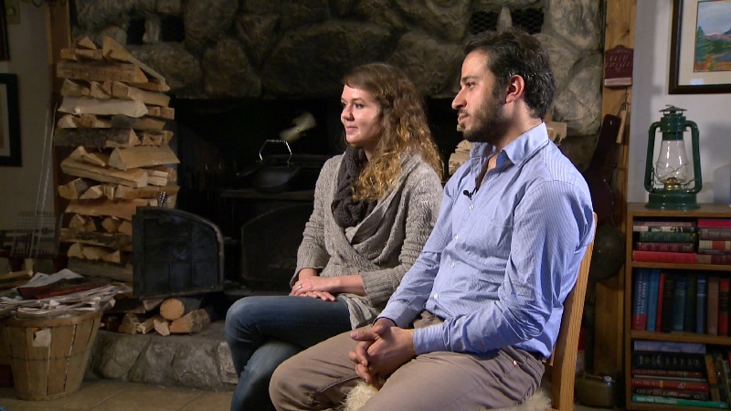 Anya Sass and Habib Alibrahim speak with Global News after leaving the violence in Syria.
