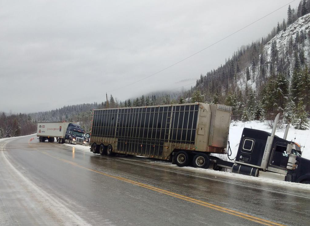 Accidents on Highway 5 were fairly common on Saturday due to freezing rain.