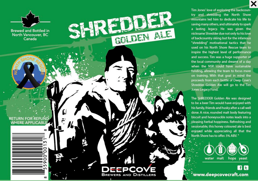 The Shredder Golden Ale, named in honour of Tim Jones, has completely sold out in just two weeks.