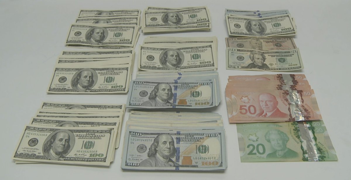 CBSA investigates after man was found to be carrying $84,000 worth of undeclared U.S. and Canadian bills.