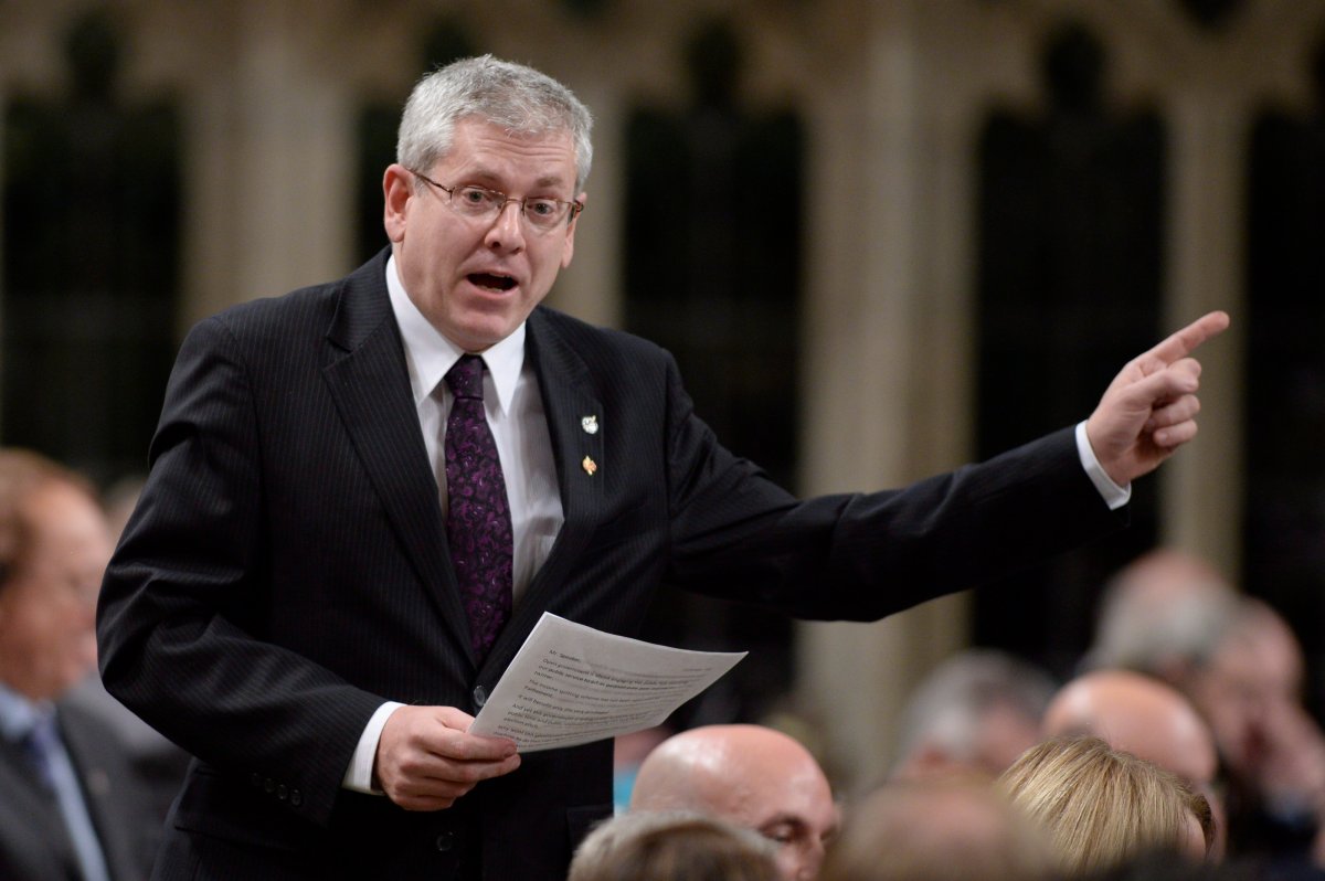 NDP MP Charlie Angus asks a question in the House of Commons in Ottawa, Monday, November 24, 2014. THE CANADIAN PRESS/Adrian Wyld.