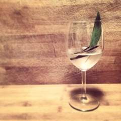 Sage and vanilla vodka cocktail
